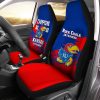 NCAA Kansas Jayhawks Blue Red Champions 2023 Car Seat Covers V2