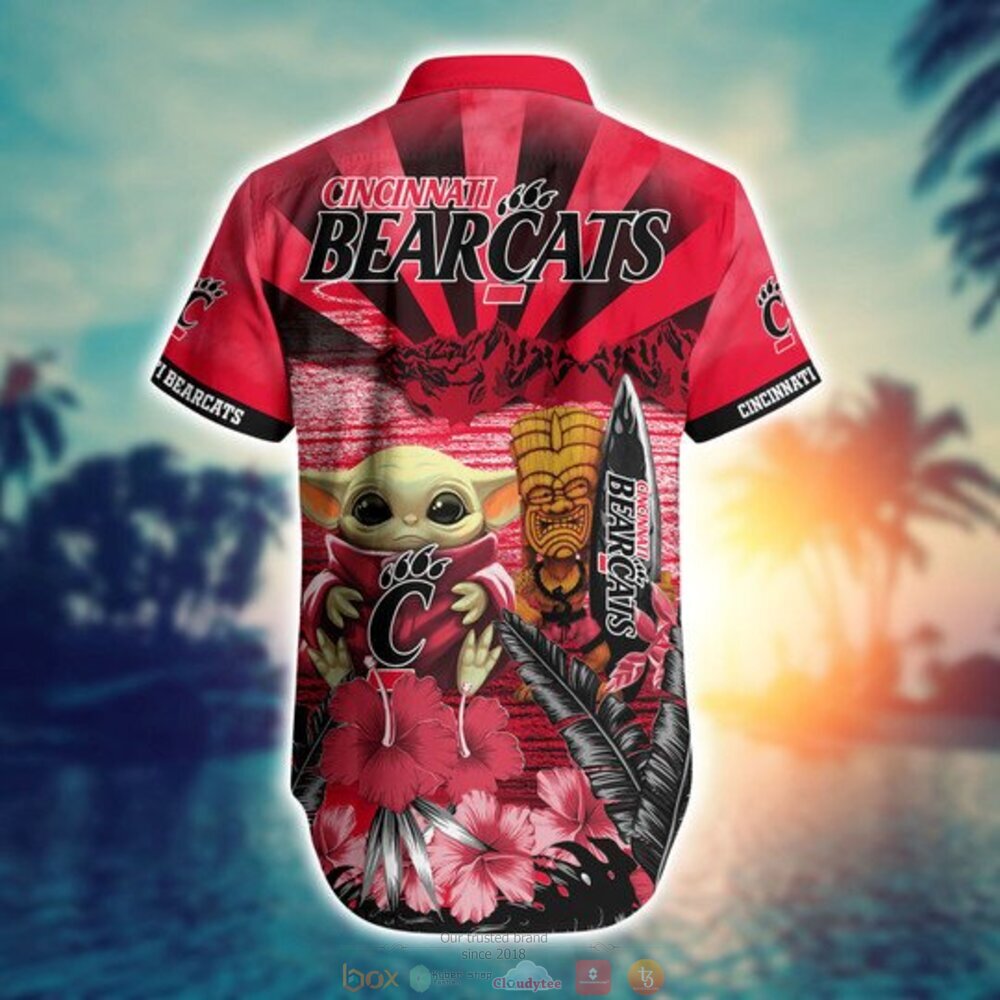 NCAA Cincinnati Bearcats Baby Yoda Hawaiian Shirt NCAA Cincinnati Bearcats Baby Yoda Hawaiian Shirt