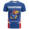 NCAA Kansas Jayhawks Blue Basketball Champions T-Shirt