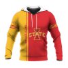 NCAA Iowa State Cyclones Custom Text Number Cardinal Orange Pullover Hoodie V4