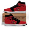 NCAA Louisville Cardinals Red Black Air Jordan 1 High Sneakers V2
