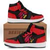 NCAA Louisville Cardinals Red Black Air Jordan 1 High Sneakers V3