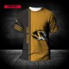 NCAA Missouri Tigers Custom Text Number Gold Black T-Shirt V2