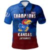 NCAA Kansas Jayhawks Custom Text Number Champions 2022 Polo Shirt