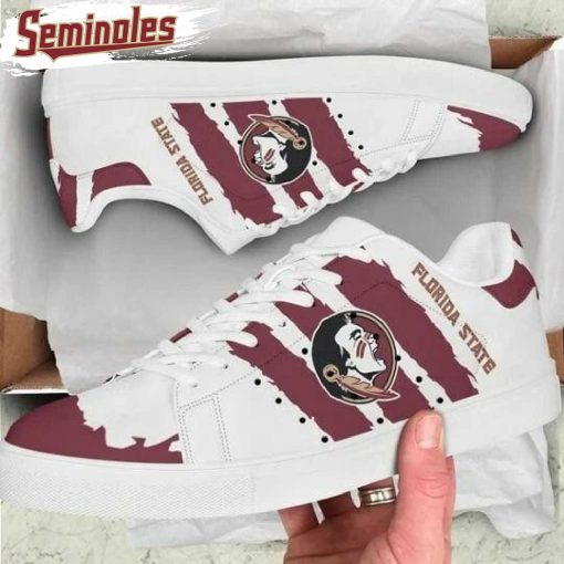 NCAA Florida State Seminoles White Garnet Stan Smith Shoes