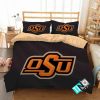 NCAA Oklahoma State Cowboys Black Orange Bedding Set V4