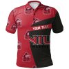NCAA Northern Illinois Huskies Custom Text Red Black Polo Shirt V3