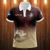 NCAA Florida State Seminoles Garnet Gold Polo Shirt V3