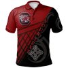 NCAA South Carolina Gamecocks Custom Text Red Black Polo Shirt V2
