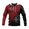 NCAA South Carolina Gamecocks Custom Text Red Black Pullover Hoodie V2