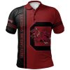 NCAA South Carolina Gamecocks Custom Text Number Red Black Polo Shirt V2