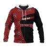 NCAA South Carolina Gamecocks Custom Text Red Black Zip Up Hoodie V2