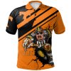 NCAA Tennessee Volunteers Orange Black Polo Shirt V4