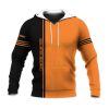 NCAA Tennessee Volunteers Custom Text Number Orange Black Pullover Hoodie V3