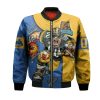 NCAA UCLA Bruins Custom Number Blue Gold Bomber Jacket