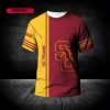 NCAA USC Trojans Custom Name Number Cardinal Gold T-Shirt V6
