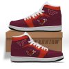 NCAA Virginia Tech Hokies Maroon Orange Air Jordan 1 High Sneakers