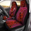 NCAA Virginia Tech Hokies Maroon Orange Car Seat Covers V2