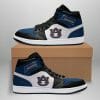 NCAA Auburn Tigers Blue Black Air Jordan 1 High Sneakers