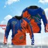 NCAA Florida Gators Custom Name Blue Orange Pullover Hoodie V2