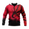 NCAA Cincinnati Bearcats Custom Text Number Red Black Pullover Hoodie V2