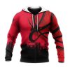 NCAA Cincinnati Bearcats Custom Text Number Red Black Zip Up Hoodie V2