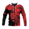 NCAA Cincinnati Bearcats Red Black Zip Up Hoodie V3
