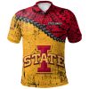 NCAA Iowa State Cyclones Cardinal Gold Polo Shirt V3