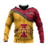NCAA Iowa State Cyclones Cardinal Gold Zip Up Hoodie V3
