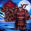 NCAA Virginia Tech Hokies Maroon Black Hawaiian Shirt V2