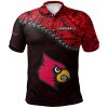 NCAA Louisville Cardinals Red Black Polo Shirt V2