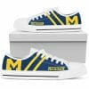 NCAA Michigan Wolverines Navy Blue Maize Low Top Shoes