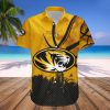 NCAA Missouri Tigers Custom Text Number Gold Black Hawaiian Shirt V4
