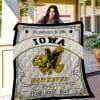 NCAA Iowa Hawkeyes Grey Est 1847 Quilt Blanket