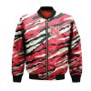 NCAA Nebraska Cornhuskers Red Cream Bomber Jacket V3