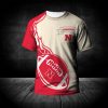 NCAA Nebraska Cornhuskers Red Cream T-Shirt V6