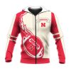NCAA Nebraska Cornhuskers Red Cream Zip Up Hoodie V6