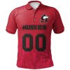 NCAA Northern Illinois Huskies Custom Text Number Red Polo Shirt V2
