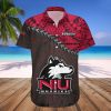 NCAA Northern Illinois Huskies Red Black Hawaiian Shirt V6