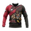 NCAA Northern Illinois Huskies Red Black Pullover Hoodie V4