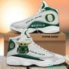 NCAA Oregon Ducks Custom Name Baby Yoda Air Jordan 13 Shoes