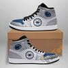 NCAA Penn State Nittany Lions Grey White Air Jordan 1 High Sneakers