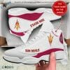 NCAA Arizona State Sun Devils Custom Name White Air Jordan 13 Shoes