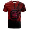 NCAA South Carolina Gamecocks Custom Text Number Red Black T-Shirt V8