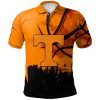 NCAA Tennessee Volunteers Custom Text Number Orange Black Polo Shirt V6