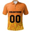 NCAA Tennessee Volunteers Custom Text Number Orange Polo Shirt V5