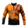 NCAA Tennessee Volunteers Custom Text Number Orange Black Pullover Hoodie V6