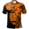 NCAA Tennessee Volunteers Orange Black Polo Shirt V3