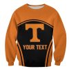 NCAA Tennessee Volunteers Custom Text Number Orange Black Sweatshirt V4