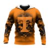 NCAA Tennessee Volunteers Custom Text Number Orange Black Pullover Hoodie V2